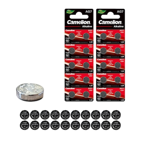 Camelion AG7 1.5V Alkaline Button Cell Battery 20PK AG7-BP10-2